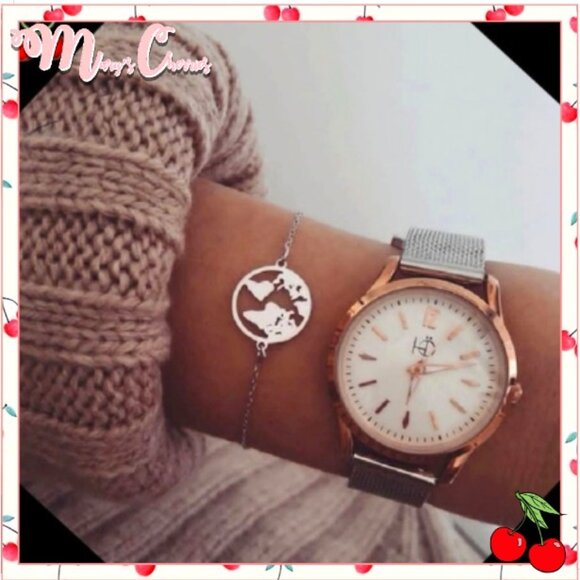 Mary's Cherries Boutique Jewelry - 🍒2/$25 Dainty EARTH Bracelet 🌎